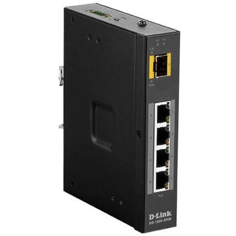 D-Link DIS-100G-5PSW Netwerk switch RJ45/SFP 4 + 1 poorten PoE-functie