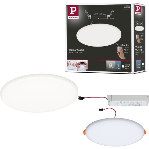 Paulmann 93067 EB Panel Veluna VariFit LED-inbouwlamp 17.50 W Satijn