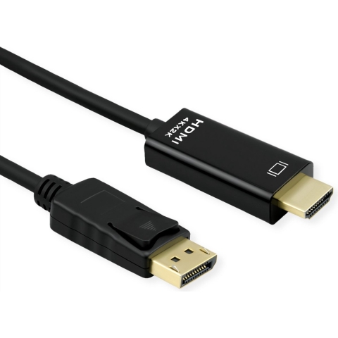 ROLINE DisplayPort Kabel DP - UHDTV, Dun, M/M, zwart, 3 m