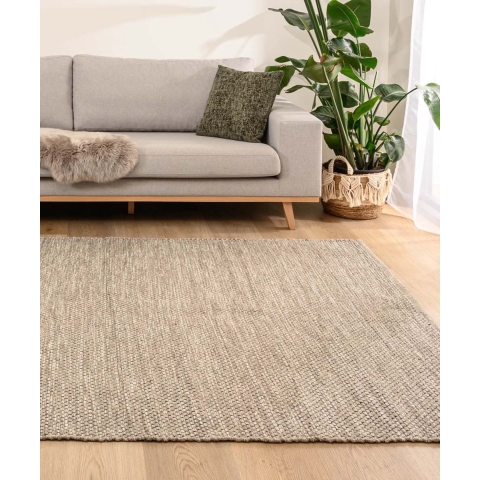 Nordic Weavers Wollen vloerkleed - Odda grijs|taupe - 240x340 cm