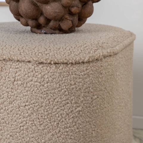 Venture Home Poef Piff 44x44x41 cm teddy beige