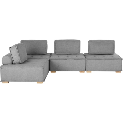 Beliani - TIBRO - Hoekbank - Grijs - Universeel - Polyester
