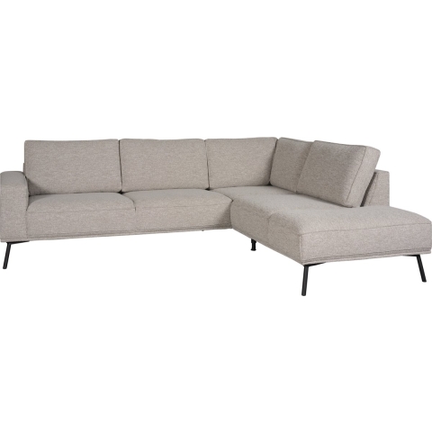Hoekbank Alford - Beige - Textiel - 260x85x208cm (BxHxD)