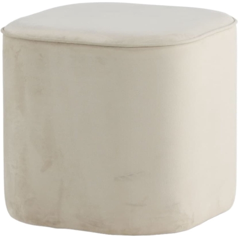 Venture Home Poef Piff 44x44x41 cm fluweel wit