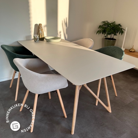 Nolon Nena-Otis Eetkamerstoelen Set van 2 - Zacht Roze - Houten Poten