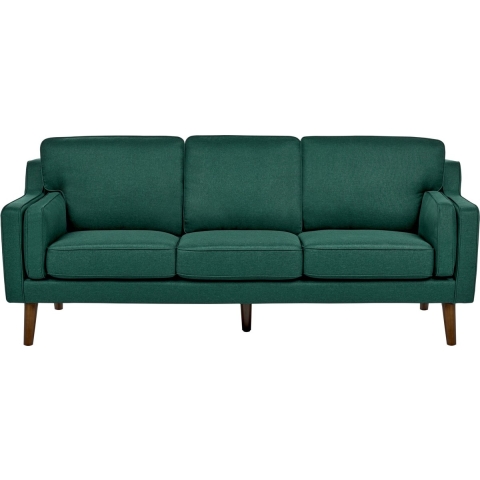 Beliani - LOKKA - Driezitsbank - Donkergroen - Polyester
