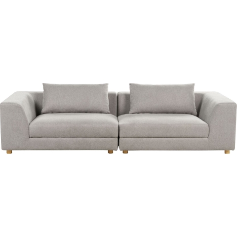 Beliani - LERMON - Driezitsbank - Lichtgrijs - Polyester