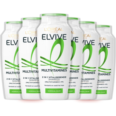 6x L'Oréal Elvive Multivitamines Shampoo 250 ml