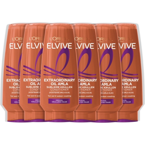 6x L'Oréal Elvive Extraordinary Oil Krulverzorging Conditioner 200 ml