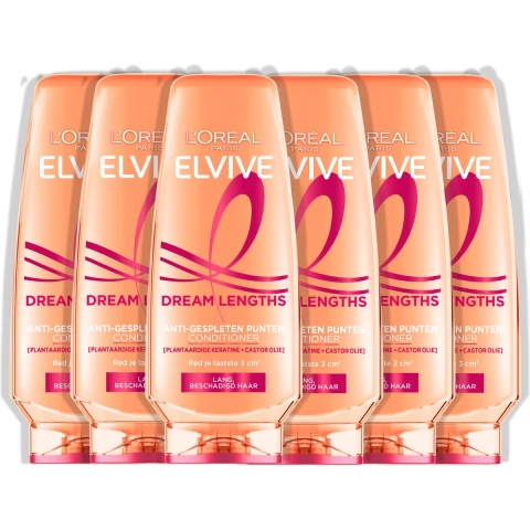 6x L'Oréal Elvive Dream Lengths Conditioner 200 ml