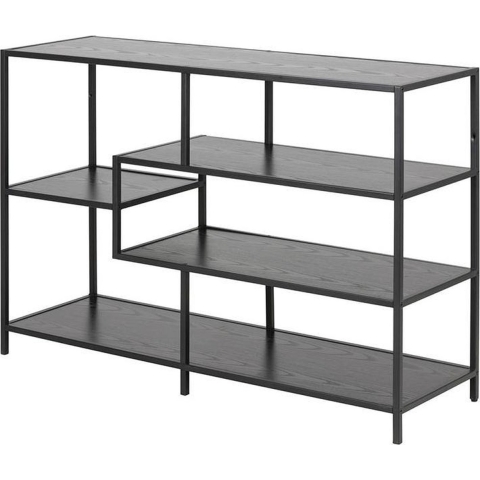 Lisomme Vic Open Kast van Metaal & Hout - B 114 cm - Zwart