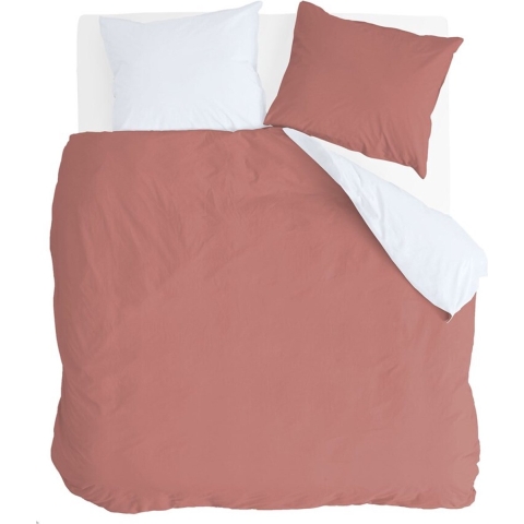 Byrklund - Dekbedovertrek Side Way - 200x220 - Terra | Wit
