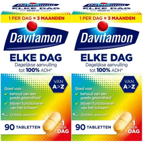 Gratis Verzending: 2x Davitamon Elke Dag 90 tabletten