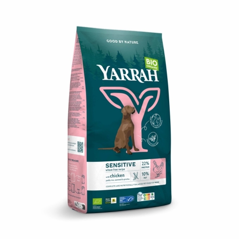 4x Yarrah Bio Hondenvoer Sensitive Adult Kip&Rijst 2 kg