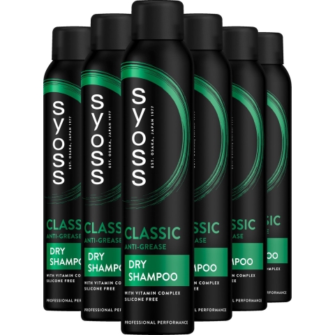 6x Syoss Anti-Grease Droogshampoo 200 ml