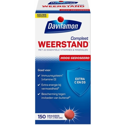 Gratis Verzending: 4x Davitamon Compleet Weerstand Hoog Gedoseerd 150 stuks