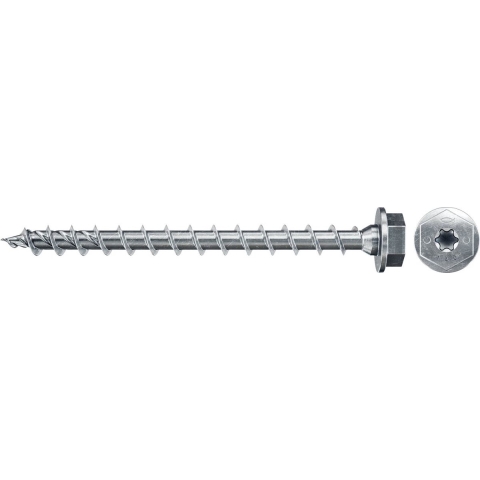 Fischer PowerFast II 566382 Zeskant houtschroeven 12 mm 140 mm Interne vertanding Staal Galvanisch verzinkt 25 stuk(s)