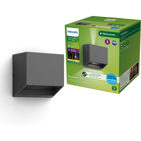 Philips Lighting Alix 929004140901 LED-buitenlamp (wand) LED 8.6 W Antraciet