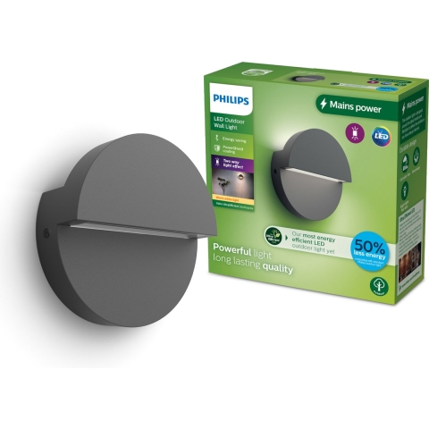 Philips Lighting Valor 929004140601 LED-buitenlamp (wand) LED 8.6 W Antraciet