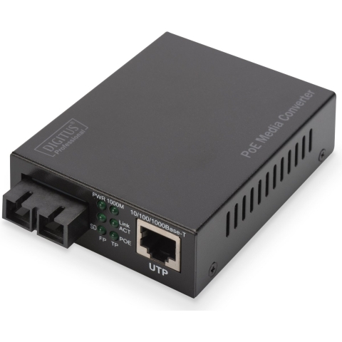 Digitus DN-82160 Mediaconverter SC Duplex, IEEE 802.3z 1000BASE-LX, LAN 10/100/1000 MBit/s 10 / 100 / 1000 MBit/s