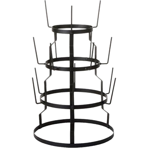 Mica Decorations mokkenrek - metaal - H50 x D34 cm. - zwart -