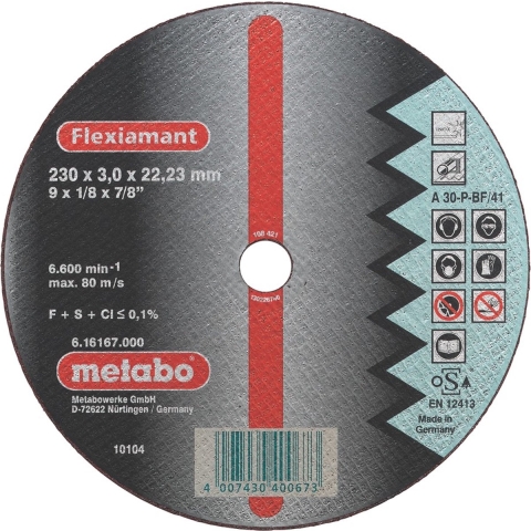 Metabo Accessoires Doorslijpschijf Ø 125x2,5x22,2 RVS Flexiamant - 25 stuks - 616738000