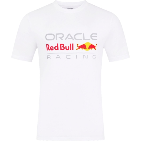 Red Bull Racing T-shirt - S - Large Front Logo T-shirt - Wit - Max Verstappen
