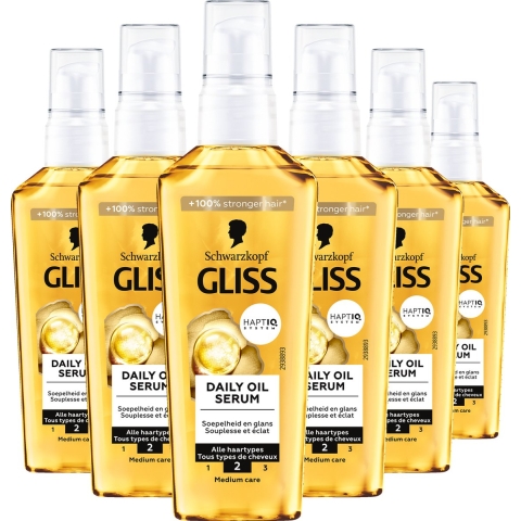 6x Gliss Serum Daily Oil 75 ml