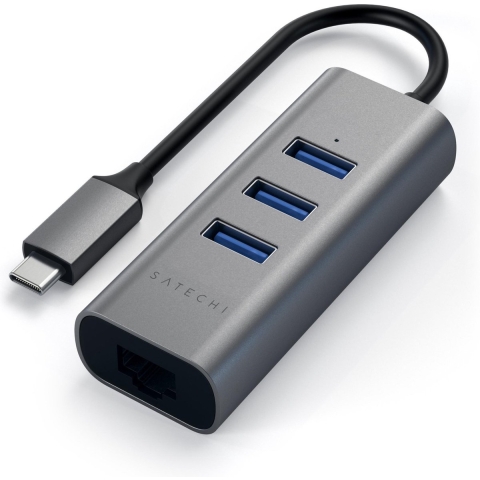 Satechi ST-TC2N1USB31AM USB-combi-hub Spacegrijs