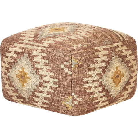 Beliani - BEEL - Poef - Rood - Jute