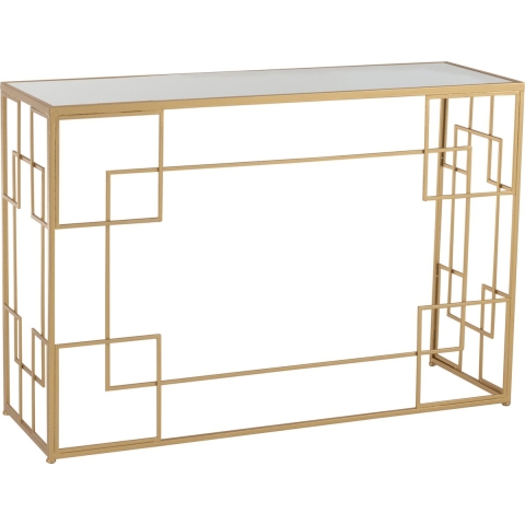 J-Line console Lijnen - metaal|glas - goud