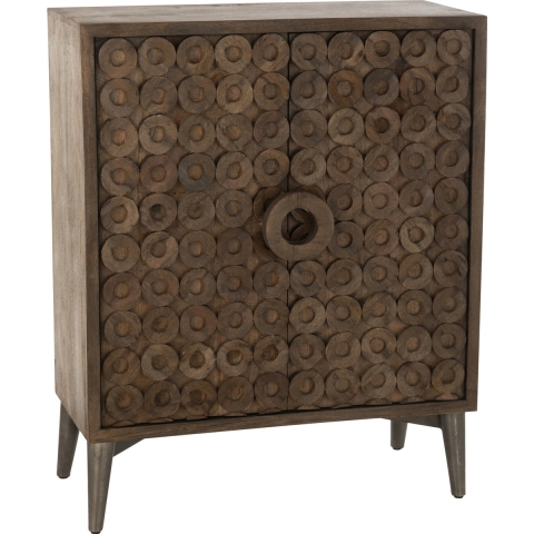 J-Line kast 2 Deuren - mangohout - bruin