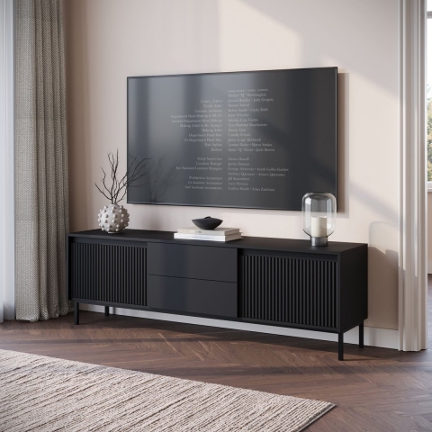 Meubella TV-Meubel Orvana 2 - Zwart - 174 cm