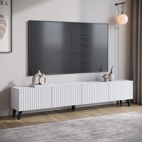 Meubella TV-Meubel Pulse - Wit - 190 cm