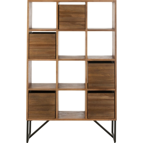 J-Line kast Lades - gerecycleerd hout - naturel