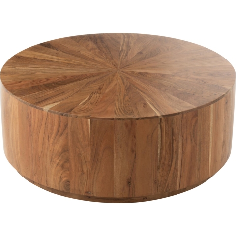 J-Line Salontafel Rond Acacia Hout|Mdf Naturel