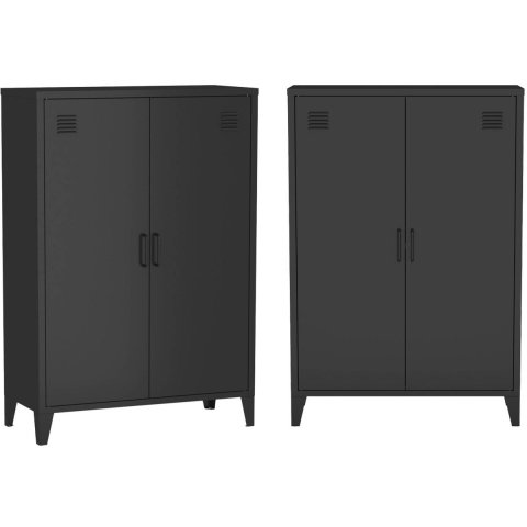 sweeek - Metalen kast|ladekast 2 deuren (set van 2)