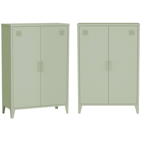 sweeek - Metalen kast|ladekast 2 deuren (set van 2)