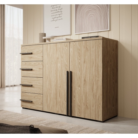 Meubella Dressoir Valetta - Eiken - 134 cm