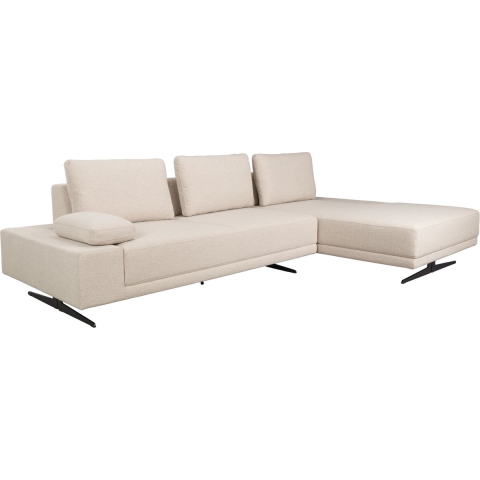 Dutchbone Shelly 3-zitsbank Rechts Chaise Longue Off-White - Wit
