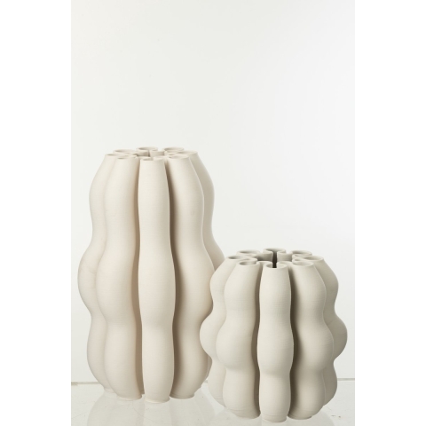 J-Line Vaas Naos Keramiek Beige Large