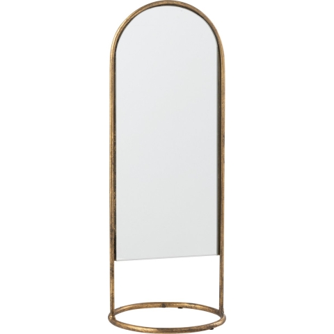 J-Line miroir Sur Pied Daisy - fer|verre - or - 16.5 x 45 cm