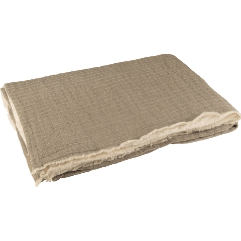 J-Line plaid Strepen Stiksel - katoen|polyester - grijs