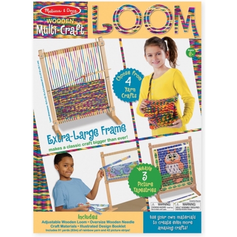 Melissa & Doug Speelgoed weefgetouw voor kinderen - 57 x 41 cm - vanaf 6 jaar -