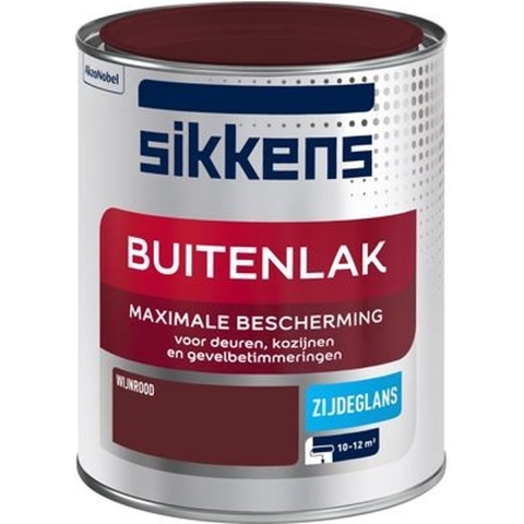 Sikkens S1 Buitenlak Zijdeglans - Wijnrood - 0,75L