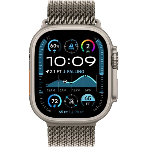 Apple Watch Ultra 2 GPs + Cellular 49mm Natural Titanium Milanese Loop Large Smartwatch