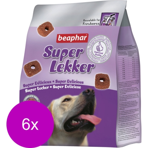 6x Beaphar Super Lekker Hondensnacks 1 kg