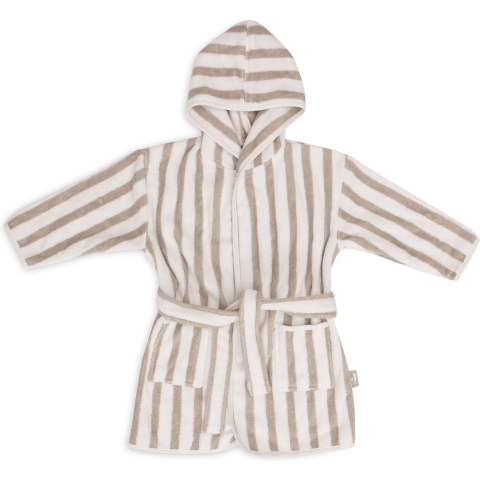 Badjas Jollein Stripe Terry 1-2 jaar Olive Green