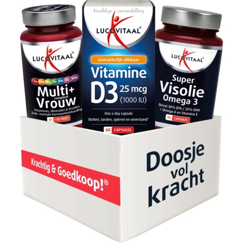 2+2 gratis: Lucovitaal Voordeelbox Vrouw 50+ 3 stuks