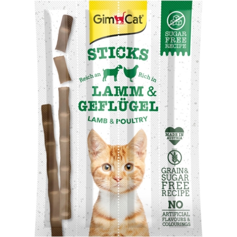 24x GimCat Sticks Gevogelte&Lam 4 stuks